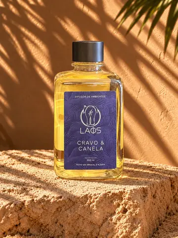 Cravo e canela difusor de ambientes aromatizador XL varetas, cena Sol e matéria