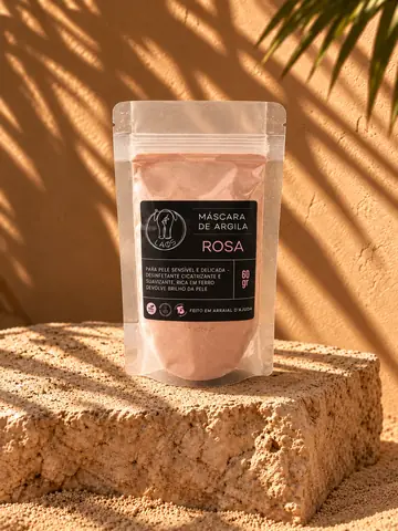 Máscara argila rosa, cena Sol e matéria
