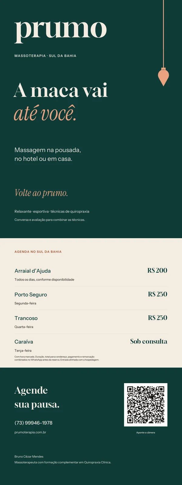 Banner vertical da Prumo, 60 por 160 centímetros