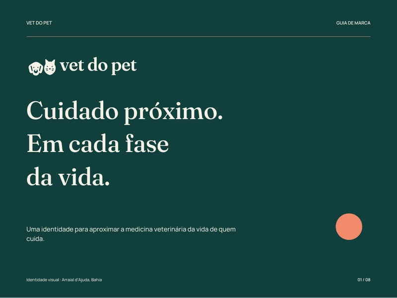 Capa do guia de identidade visual Vet do Pet