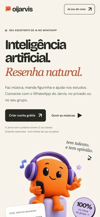 Captura de Jarvis no celular
