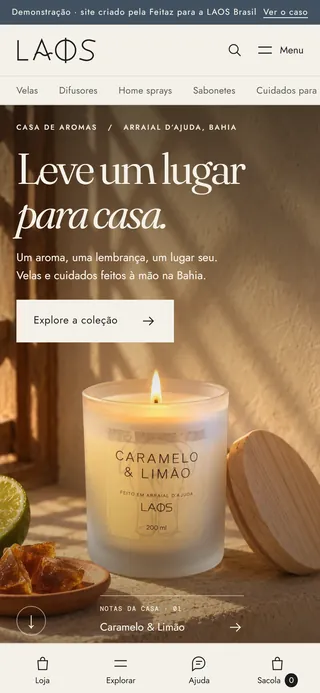 Captura de LAOS Brasil no celular